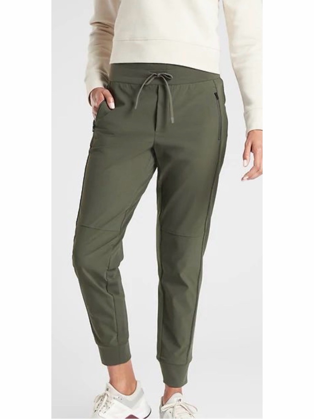 Athleta Headlands Hybrid Trek Jogger Pants Olive